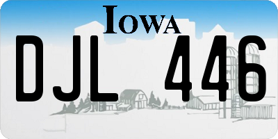 IA license plate DJL446