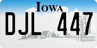 IA license plate DJL447