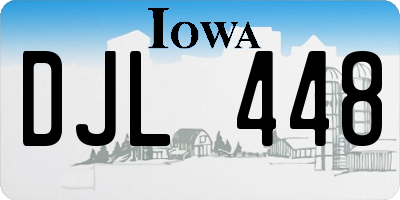 IA license plate DJL448
