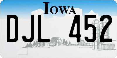 IA license plate DJL452