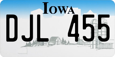 IA license plate DJL455