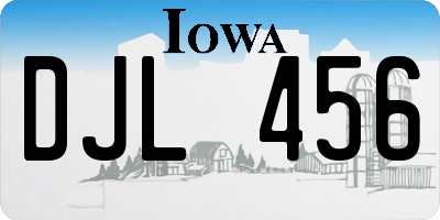 IA license plate DJL456