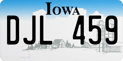 IA license plate DJL459