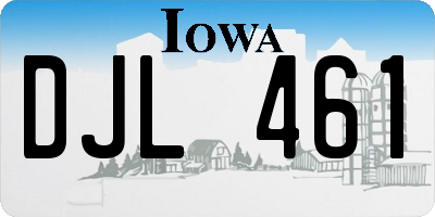 IA license plate DJL461