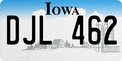IA license plate DJL462