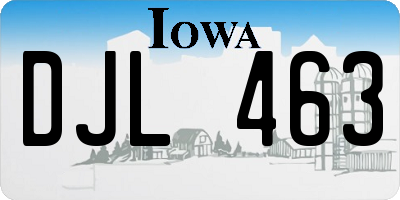 IA license plate DJL463