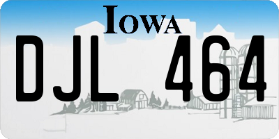 IA license plate DJL464