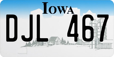 IA license plate DJL467
