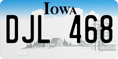 IA license plate DJL468