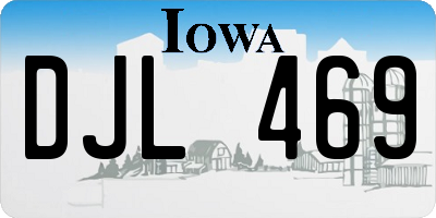 IA license plate DJL469