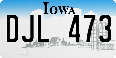 IA license plate DJL473