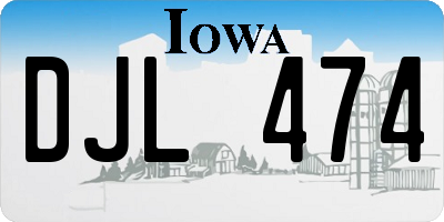 IA license plate DJL474