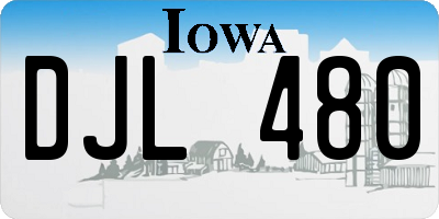 IA license plate DJL480