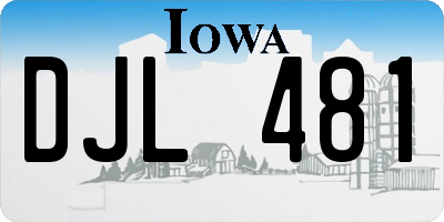 IA license plate DJL481