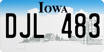 IA license plate DJL483