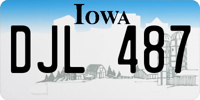 IA license plate DJL487