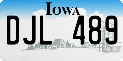 IA license plate DJL489
