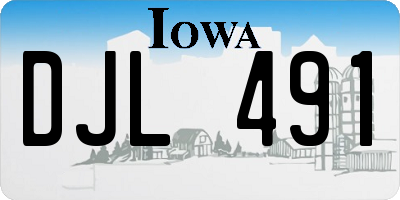 IA license plate DJL491
