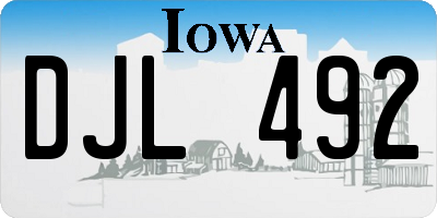 IA license plate DJL492