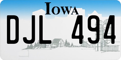 IA license plate DJL494