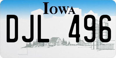 IA license plate DJL496