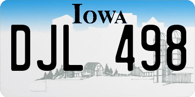 IA license plate DJL498