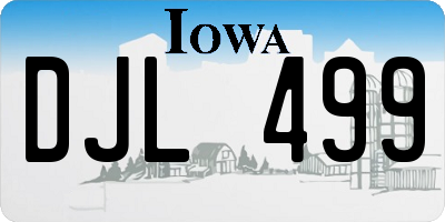 IA license plate DJL499