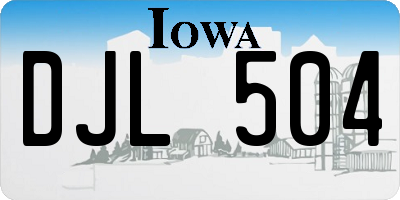 IA license plate DJL504