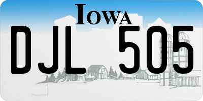 IA license plate DJL505