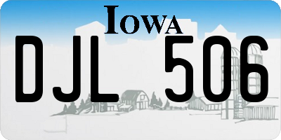 IA license plate DJL506