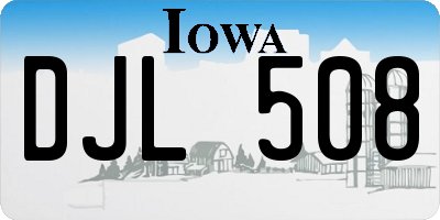 IA license plate DJL508