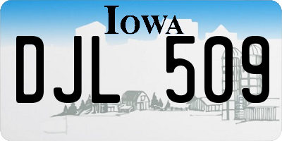 IA license plate DJL509