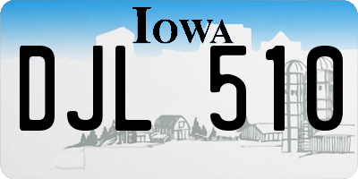 IA license plate DJL510