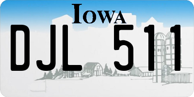 IA license plate DJL511