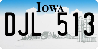 IA license plate DJL513