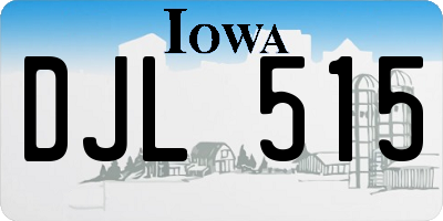 IA license plate DJL515