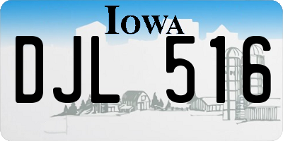 IA license plate DJL516