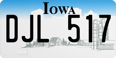 IA license plate DJL517