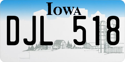 IA license plate DJL518