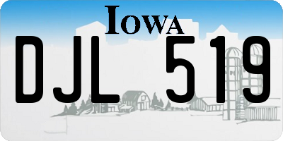 IA license plate DJL519