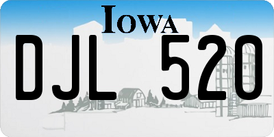 IA license plate DJL520