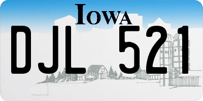 IA license plate DJL521