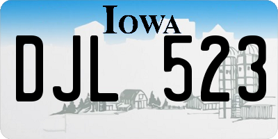 IA license plate DJL523