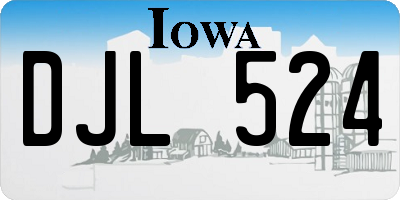 IA license plate DJL524