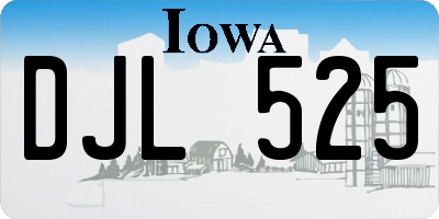 IA license plate DJL525