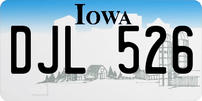 IA license plate DJL526