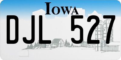 IA license plate DJL527