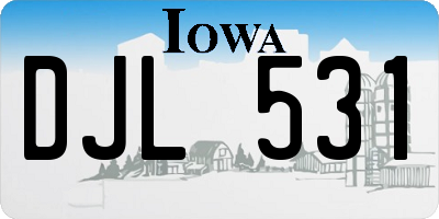 IA license plate DJL531
