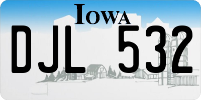 IA license plate DJL532