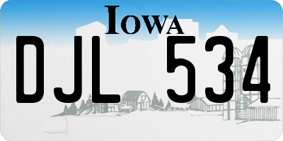 IA license plate DJL534
